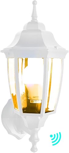 Miniatura 1 de EMART Luz de porche frontal para exteriores, anticorrosión, aluminio impermeable y pantallas de vidrio, lámpara de pared moderna para exteriores,