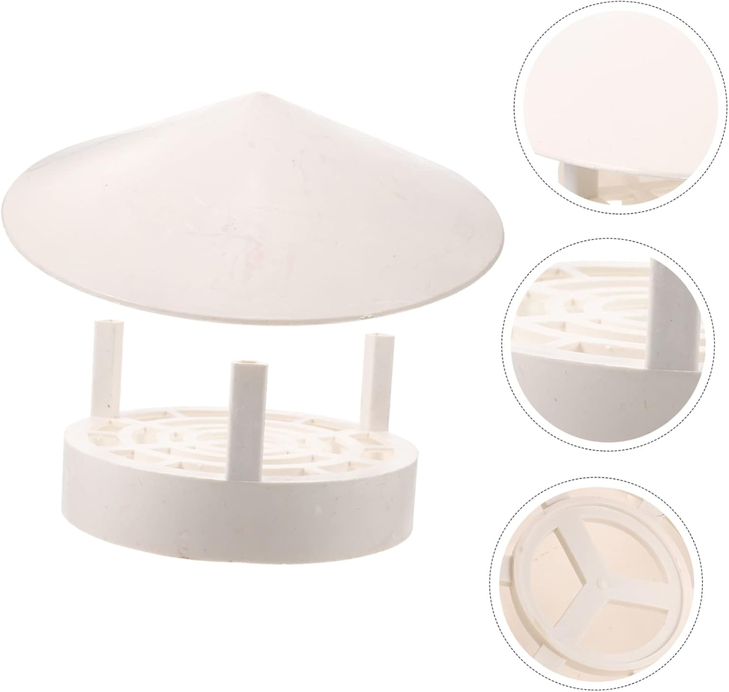 Garneck Rain Cap Vent Cover Chimney Cap for Exhaust Vents Easy to Install Outdoor from Rain and Debris