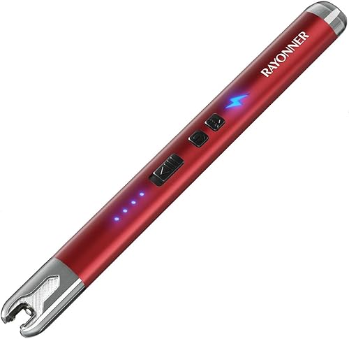 RAYONNER Encendedor eléctrico de vela encendedor recargable USB ARC encendedor (1 paquete - rojo)
