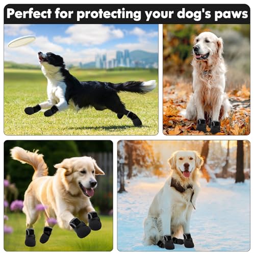 Dogoys Dog Shoes, Outdoor Dog Boots Non-Slip Waterproof Dog Booties For Medium To Large Dogs 4Pcs For Winter Snowy Day thumb #2