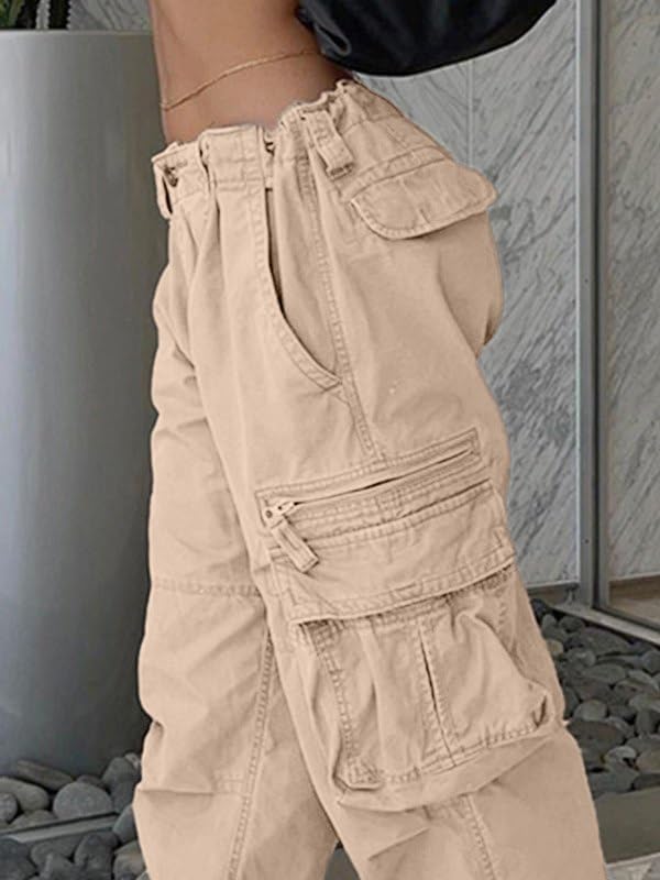 EMMIOL Cargo Pants for Women High Waisted with Pockets Y2K Streetwear Casual Tactical Travel Pants - Image 3