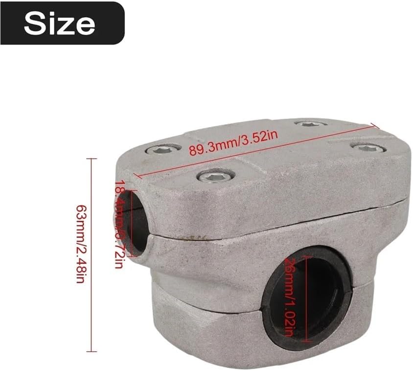 Garden 26 Or 28mm Lawn Mower Accessory Handle Fixing Seat Handle Clamp Fit for Brush Cutter Lawn Mower(28mm)