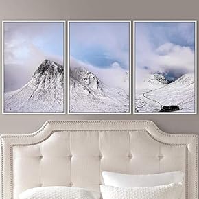 signwin 3 Piece Framed Canvas Wall Art Snow...