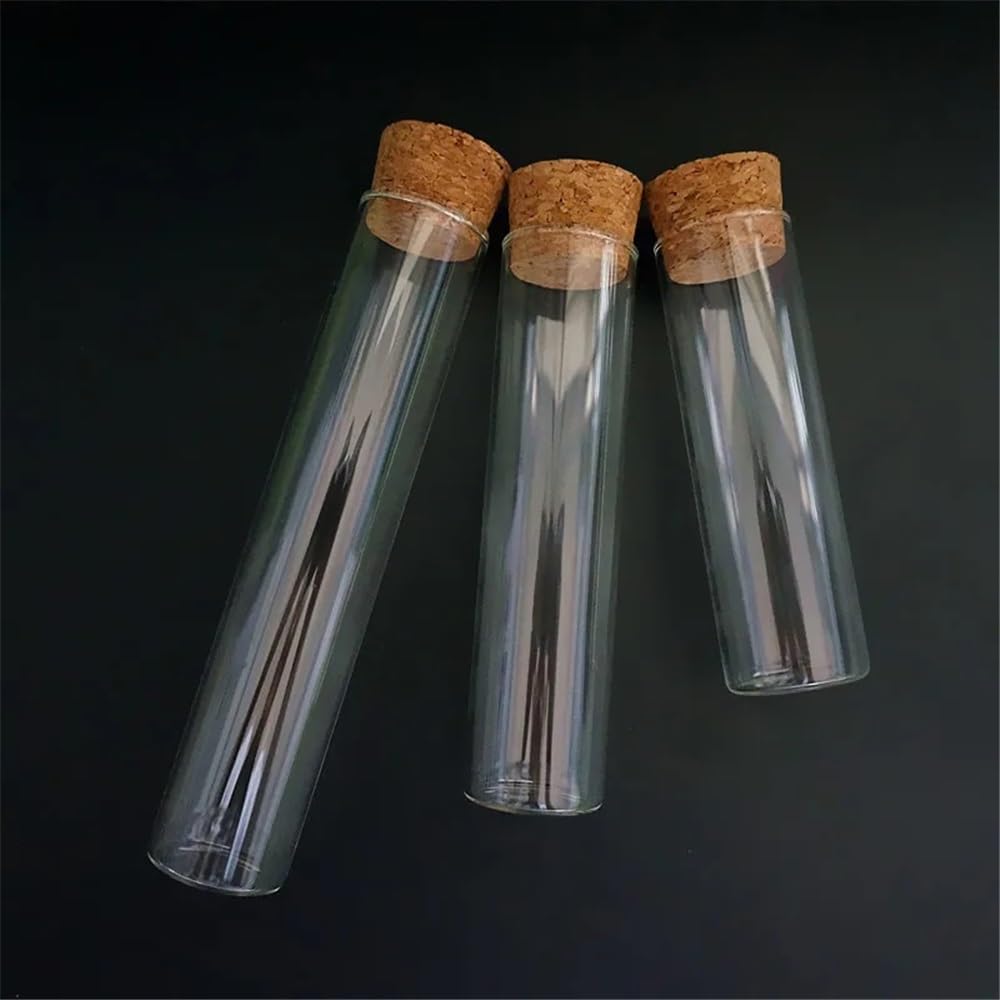 Sprzęt do przyrządów laboratoryjnych 12 szt./partia średnica 30 mm laboratoryjna płaska szklana rurka ze korkowymi korkami szkło laboratoryjne (30 x 150 mm)