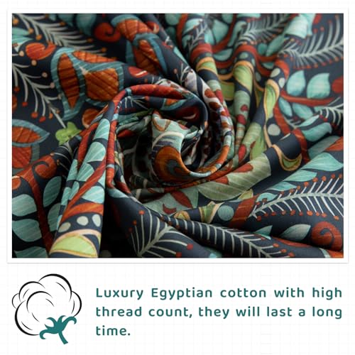 QSH Boho Sheets King Size - 100% Egyptian Cotton Bohemian Patterned Sheets Printed Bedding King Size Bed Sheets 17.5" Extra Deep Pocket 4pcs by QSH - Used condition - Image 8