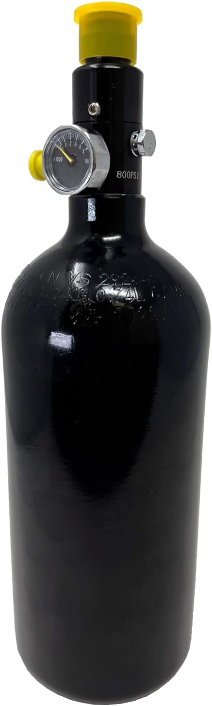 Hawki Aluminum HPA 48/3000 High Pressure Refillable Air Tank for Paintball or PCP AirGuns (2 Pack)