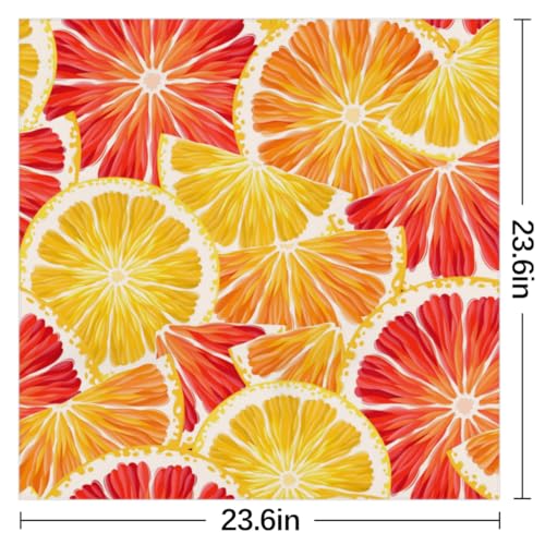 Tavisto Citrus Fruits Orange 23.6" Square Scarf Women Fashion Silk Feeling Hair Scarves Headscarf Hair Wrap Lightweight Neck Scarf for Women Men2