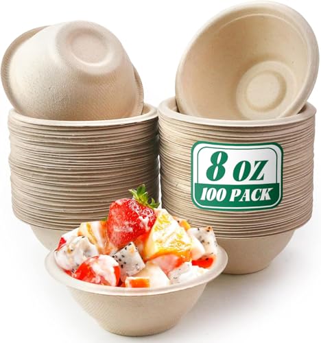 Oomcu 100 Pack 8oz Small Disposable Soup Bowls...