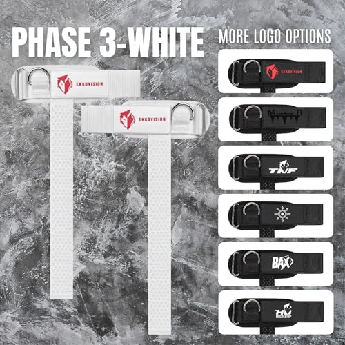 Image of Ekkovision EKKO Weight Lifting Straps With Cuffed D Ring, Wrist Support for Men, Heavy Duty Thick Comfortable Lifting Straps, Secure Fit, Enhanced Grip, Straps for Weightlifting & Gym Training