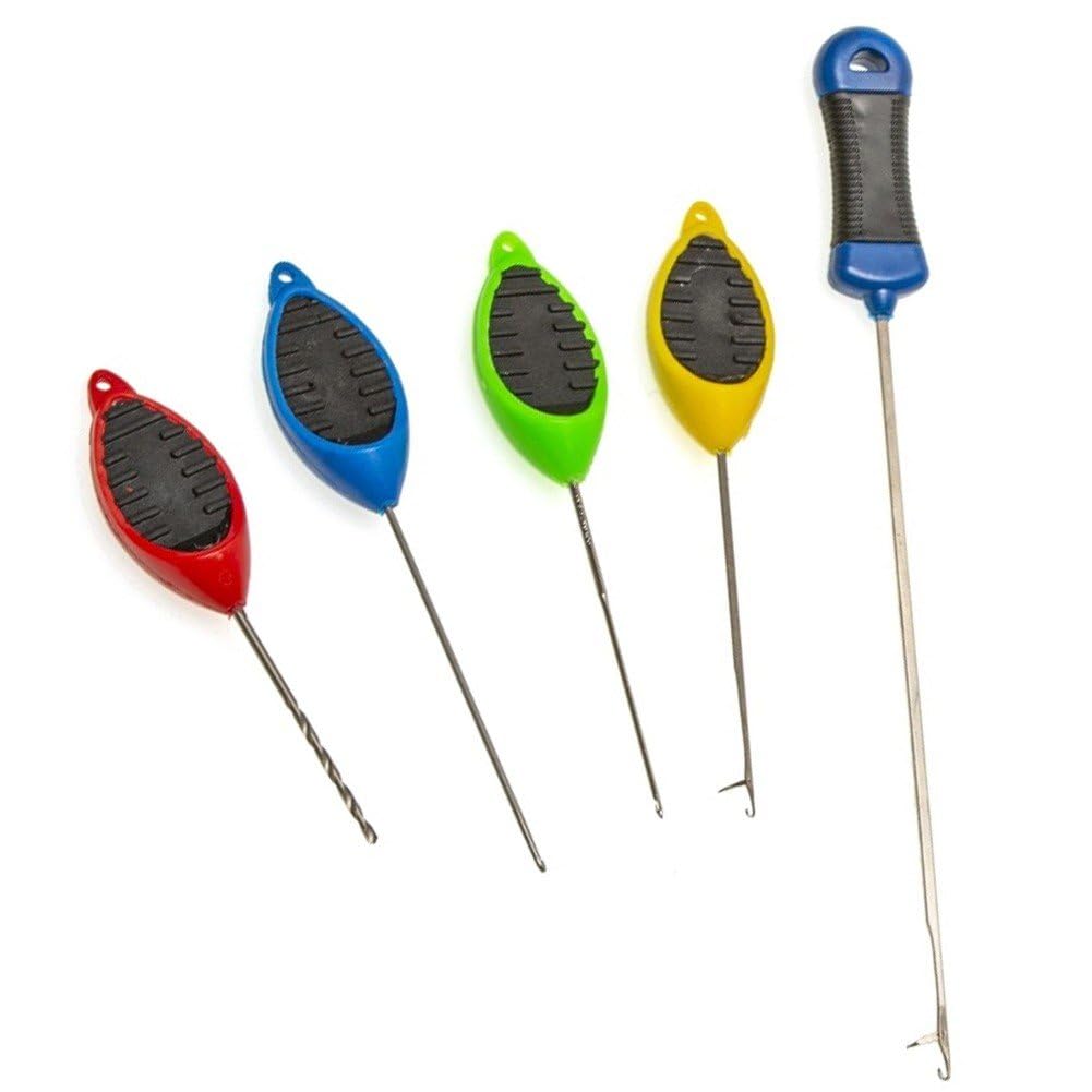 Danlai Style 1 Baiting Needle, Carp Fishing Rig Bait Tool Set, Baiting Drill Rigging Splicing Needle Stringer Hook Set Hair Rigs Making Tool Fishing Accessories