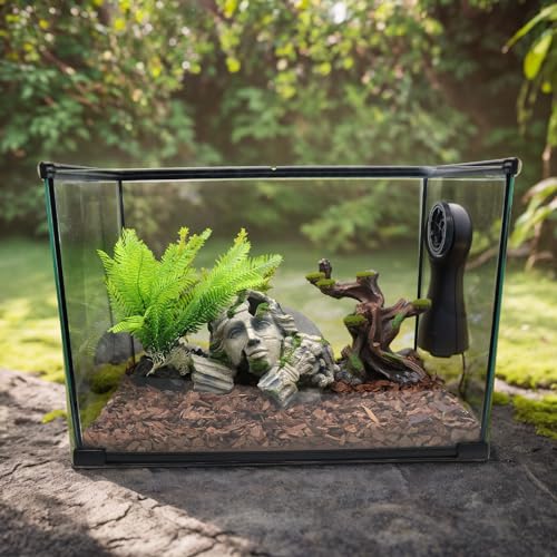 relaqcc Reptile Cave Hideout Tank Accessories Decorations, Aquarium Hideaway Cave Fish Tank Decorations for Amphibians, Betta Fish, Shrimp, Lizards, Leopard Gecko - Image 2