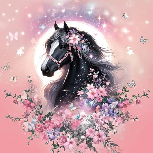 goldbuch 93 141 Geschwistertüte Luna, Schultüte mit Pferde-Motiv, Lackkarton, Geschenkverpackung mit rosanem Filzverschluss (ohne Verschlussband), Zuckertüte rund, Länge 35 cm, Ø 11,5 cm, Rosa