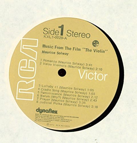 Maurice Solway - Music From The Film The Violin - RCA - KXL1-0029 - Canada - VG++/NM 2LP