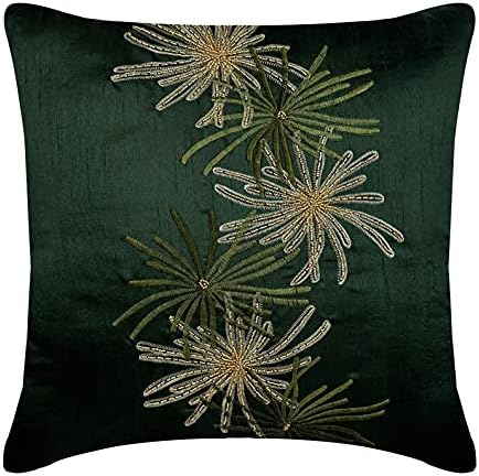 dark green throw pillows