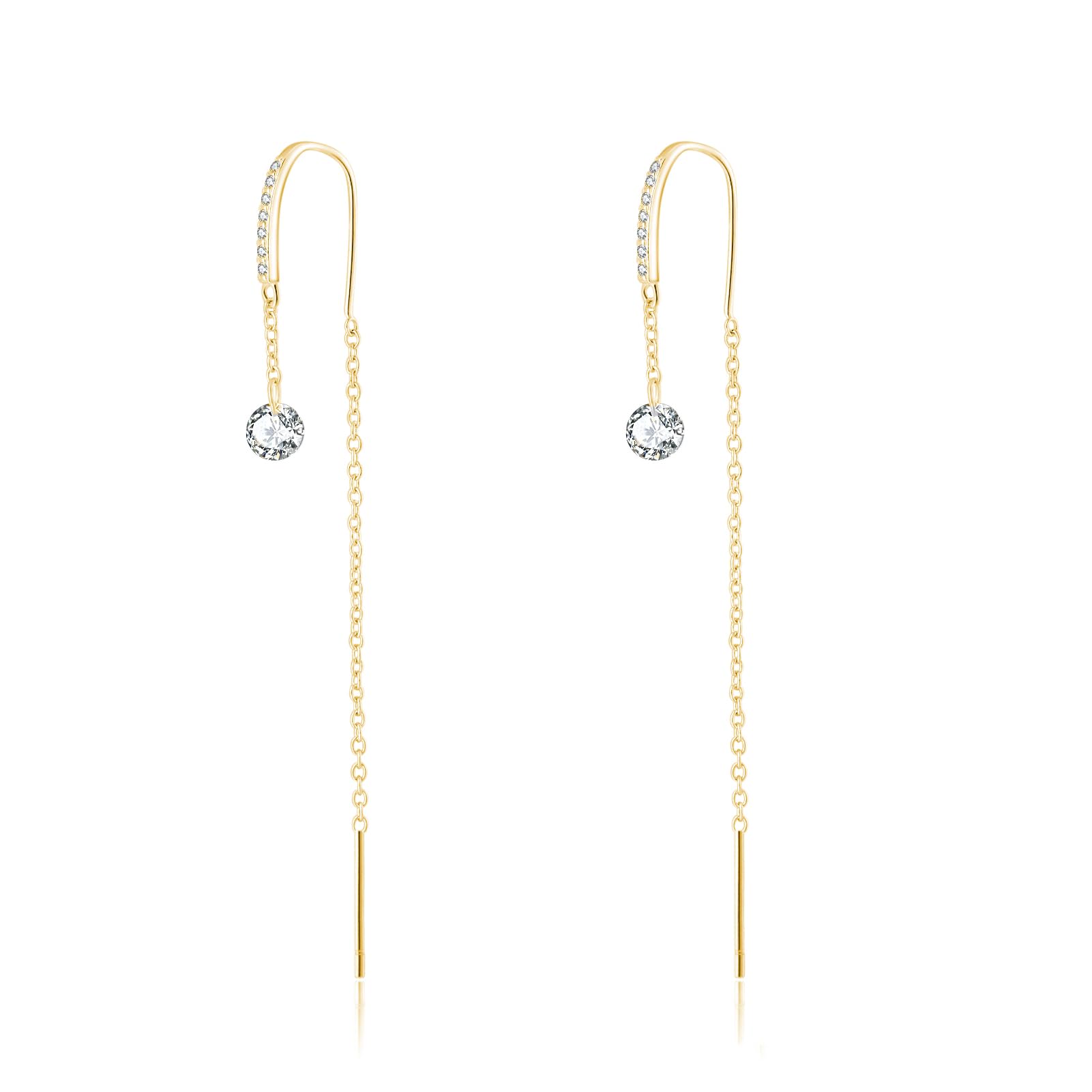 Pendientes largos de plata SLUYNZ un regalo inolvidable para niñas 8