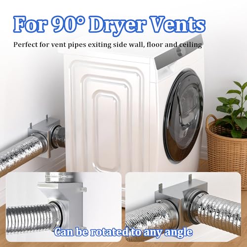 Stainless Steel Magnetic Dryer Vent Coupling, Quick Connection & Disconnection-Airtight Seal Dryer Vent Connector Kit, Strong Magnet and Self-Alignment Design for 4-Inch Dryer Vent Hose - Silver by Guweta - Used condition - Image 6