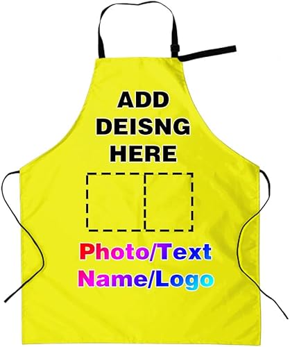 Miniatura 19 de Delantales personalizados para mujeres y hombres, delantal personalizado con logotipo de texto fotográfico, delantales de cocina personalizados