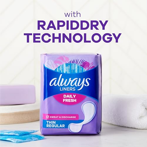 always daily fresh thin liners regular absorbency unscented panty liners 162 count