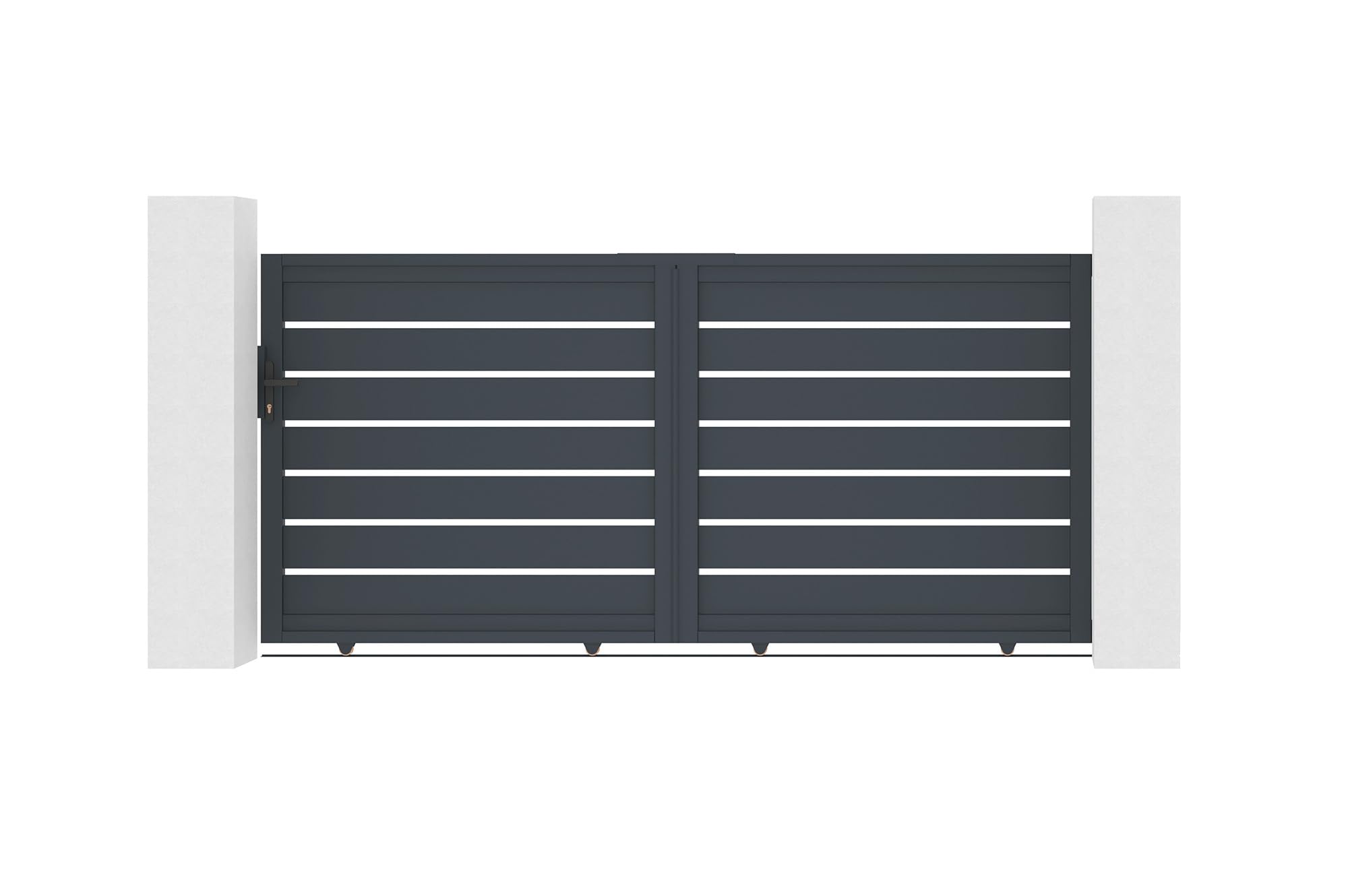 Casanoov Puerta corredera exterior​ 3m VOGEL Alt.140cm aluminio gris