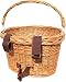 Avenir Wicker Bicycle Basket with Black Velcro (8 - inch x 10 - inch x 7.5 - inch)