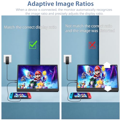 Image of Portable Monitor Touchscreen 16 Inch FHD 1920x1200P HDMI USBC Travel Touch Screen Monitor IPS Display for PC Laptop Computer Ras Pi, 300cd /㎡, Built-in Speakers