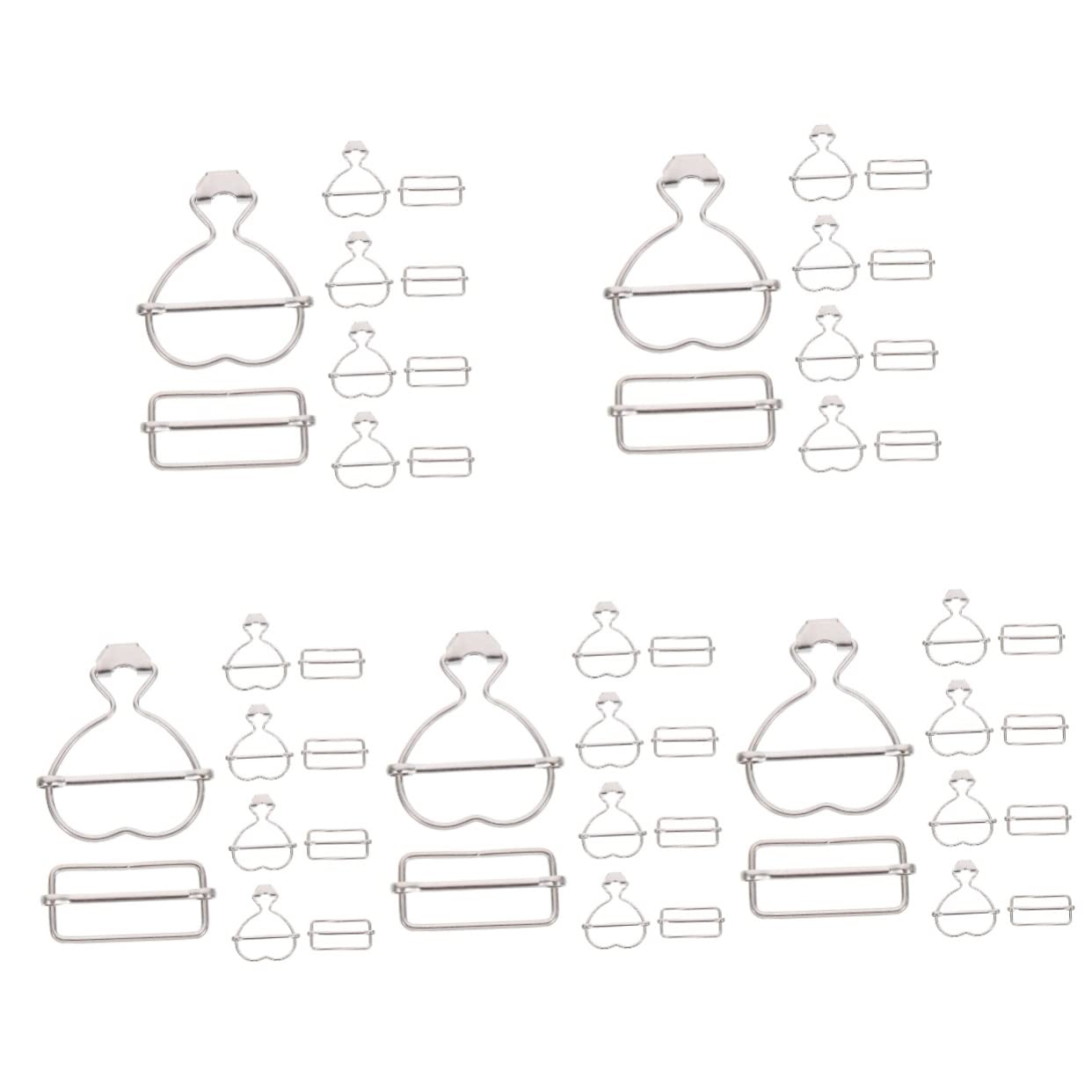 NUOBESTY 50stücke Teiliges Herzförmige Latzhosen Schnallen Verstellbare Overall-buckle Clips Für Kleidung Nähprojekte Langlebige Und Praktische Befestigungen Silberfarbe