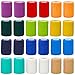 Lot de 24 bandages auto-adhésifs, rouleaux de gaze, ruban médical, fournitures de premiers soins pour le sport, les poignets, les chevilles – multicolores, 7,6 cm x 4,6 m – approuvés par la FDA