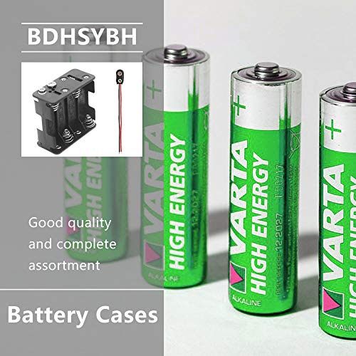 2 stuks 8 × 1,5 V AA zwart batterijhouder behuizing case kunststof batterij-opbergdoos met batterijaansluiting kabel… - Afbeelding 8