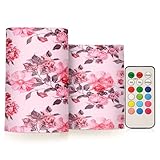 Photo Gallery cgiub candele senza fiamma a forma di fiori rosa, 2 pezzi, a batteria, con telecomando e timer, per feste, matrimoni, decorazioni per la casa Photo Gallery cgiub candele senza fiamma a forma di fiori rosa, 2 pezzi, a batteria, con telecomando e timer, per feste, matrimoni, decorazioni per la casa