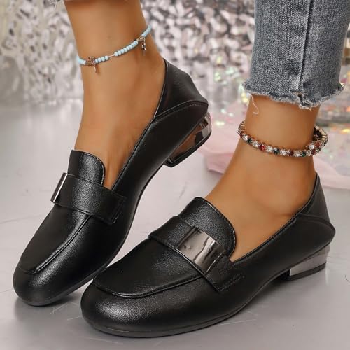 Women's Casual Slip-On Loafers Comfortable Everyday Walking Shoes with 25cm Heel for Spring Summer Fall Winter3