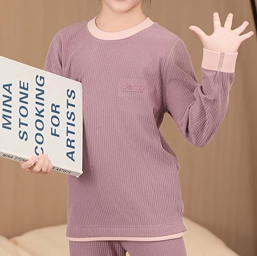 Kids Boys Girl Thermal Long-Sleeve Shirts Cotton Solid Tee Shirts Soft Cotton Tees Autumn Sports Shirt2