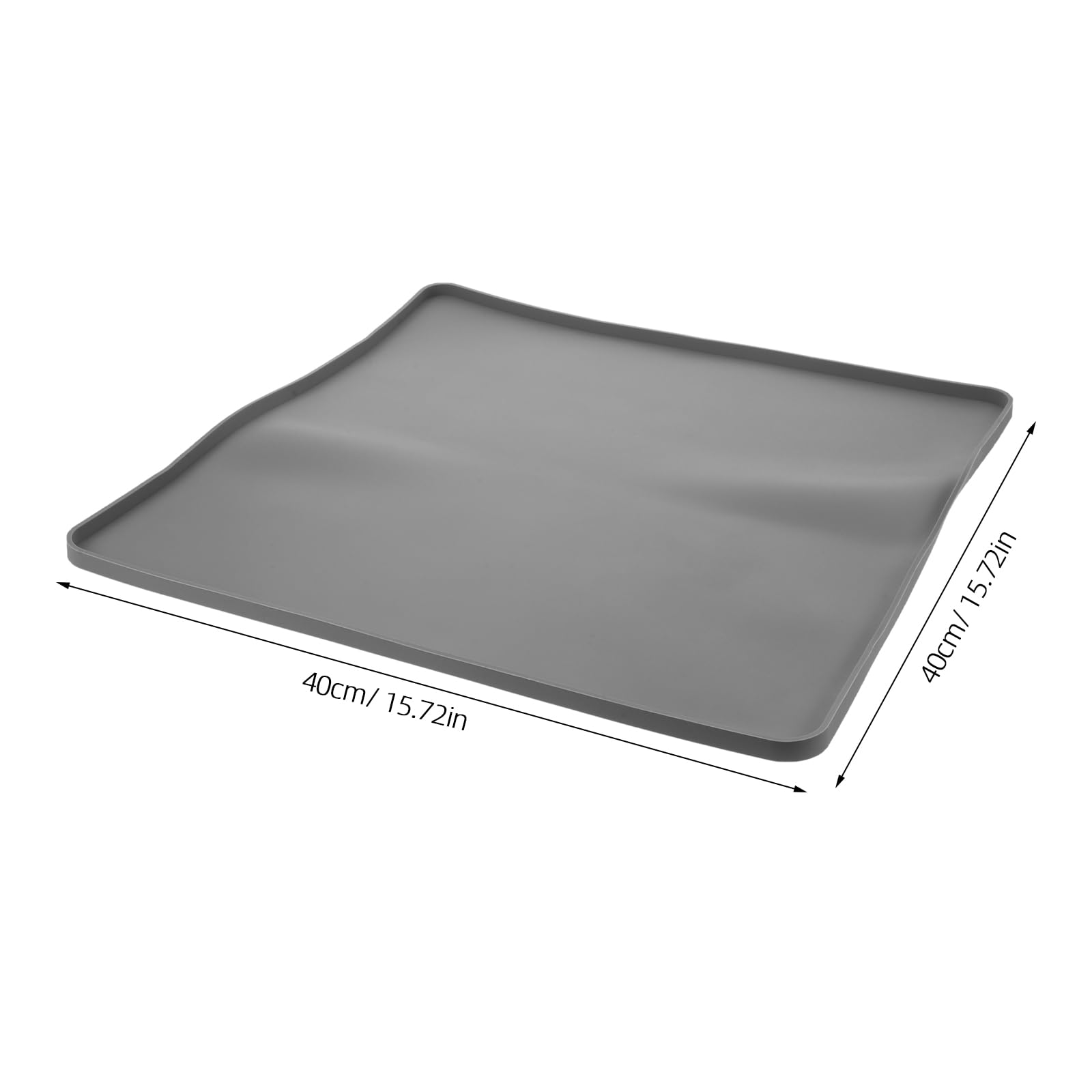 Vassoio Raccogli Gocce per Deumidificatore in Silicone 40x40 Cm con Bordo Rialzato Antiscivolo, Tappetino Raccogligocce per Umidificatori, Protezione Pavimenti e Superfici per