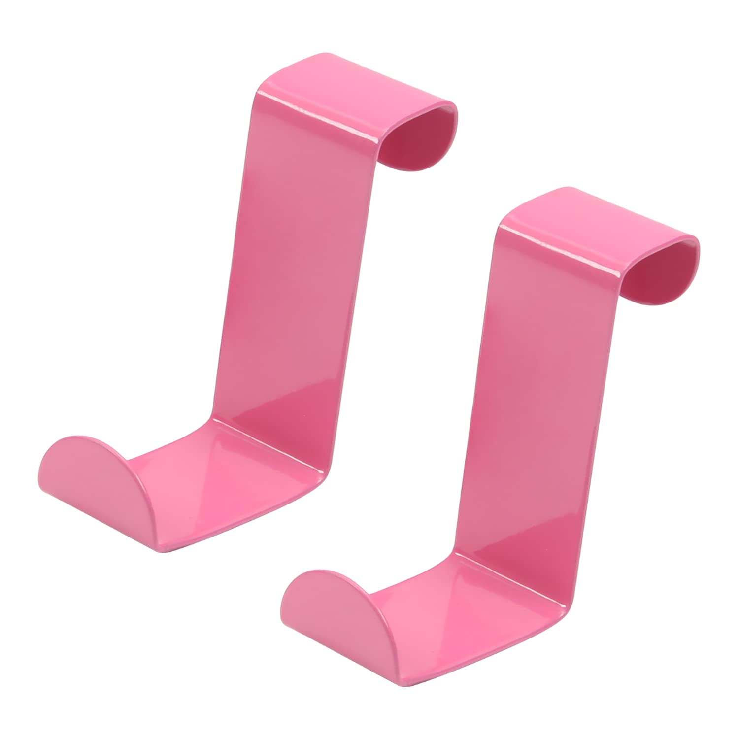 MroMax Stainless Steel Over Door Hook Reversible Z-Shaped Hanging Hooks 67mm x 26mm Rose red 10pcs — image 1