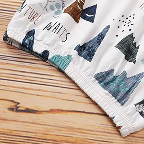 Image of AMAWMW Newborn Baby Boys Girls Cartoon Sleeper Gown Long Sleeve Mountain Nightgown Hat Outfits