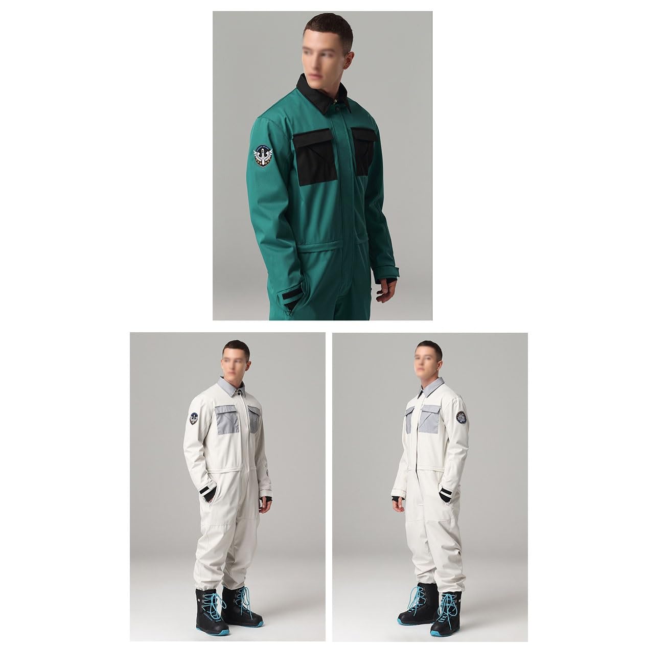 Yytcsjz Tute Da Sci Invernali Da Uomo, Tute Da Sci Da Uomo Calde E Resistenti All'usura In Caldo Peluche Colori Contrastanti Tute Da Sci, Tute Da Snowboard Impermeabili Impermeabili
