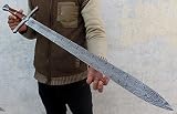 Custom Damascus Steel/Sword/Dagger/Celtic Sword 37" Long Legendary GLADIOUS Sword Machete Hunting Sword -  WILSONROY AND MORISON