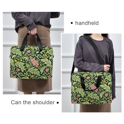 Funda para portátil 15.6 pulgadas rosas y hojas verdes miniatura 2