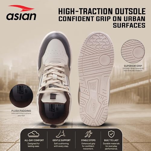 Image of ASIAN Shadow-02 Sneakers for Men | Cushioned Insole, Anti-Slip Outsole & Premium Stylish Design | Trendy Casual Sneakers for Gym