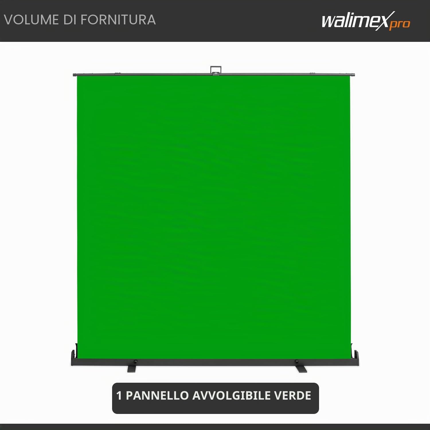 walimex pro Roll-up Panel Background 210 x 220 cm Green