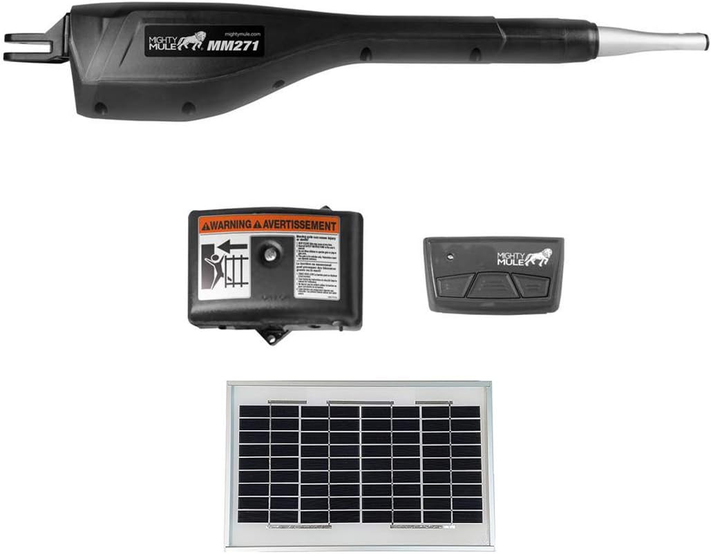 Mighty Mule MM271 Solar Package - Light Duty Single Gate Opener (5 Watt Solar Panel)