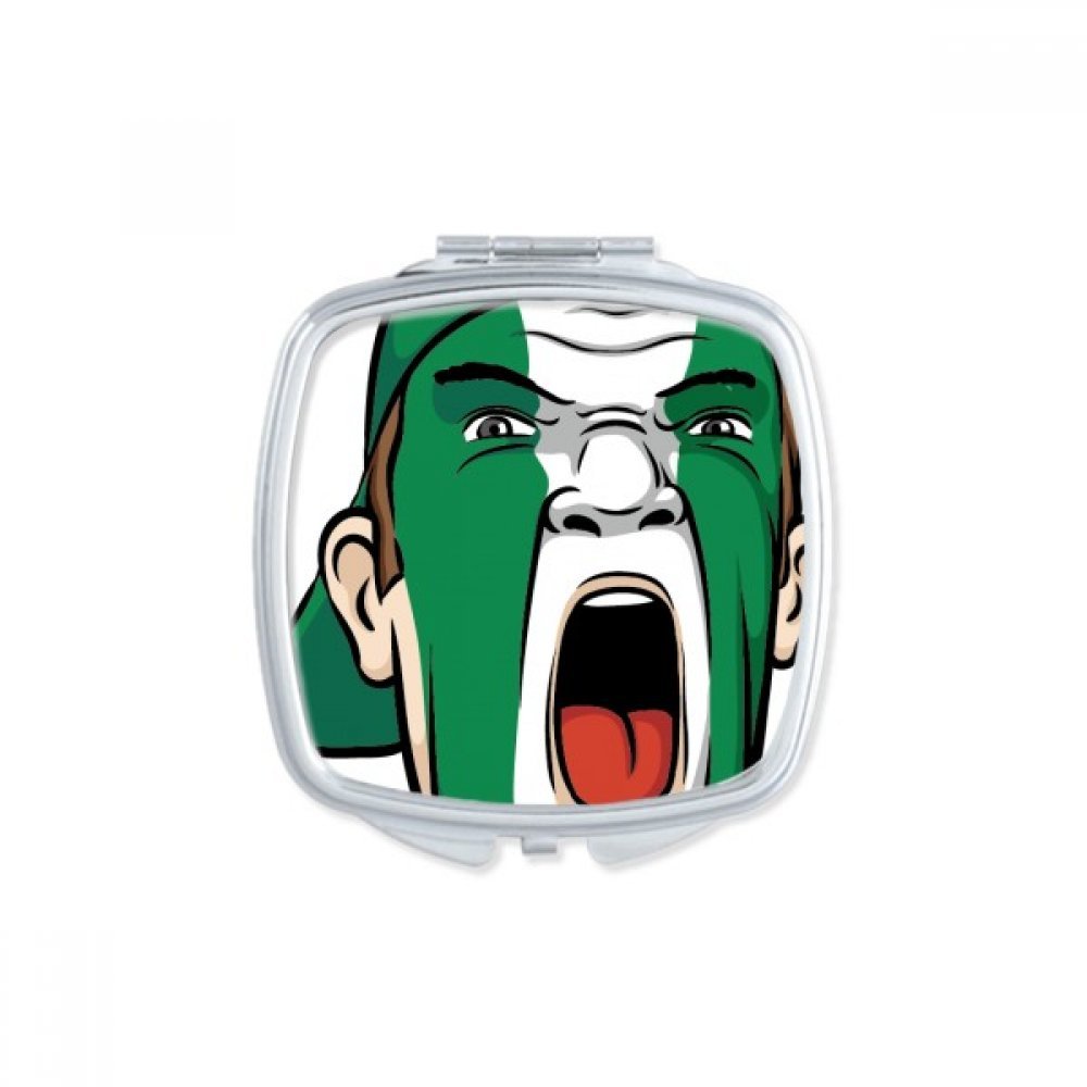 Miroir de poche Nigeria pour maquillage de supporter et retouches express