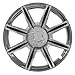Pilot Automotive WH541-14C-BLK Chrome 8 Spoke 14" Wheel Cover with Black Inserts, (Set of 4)