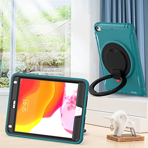 Cas pour iPad Pro 12.9 du bureau au salon avec protection rotative bleue