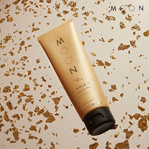 MOON 24K Gold Whitening Gel Stain Removal Toothpaste, Fluoride Free, Cinnamint Flavor for Fresh Breath, for Adults (2 Pack) - Thumbnail 4