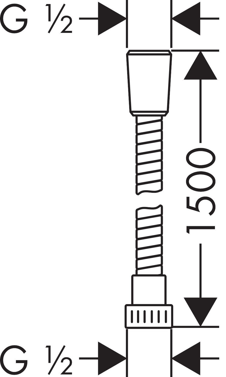 Hansgrohe Mariflex 28153000 wąż prysznicowy 1,50 m chromowany system zapobiegający składaniu