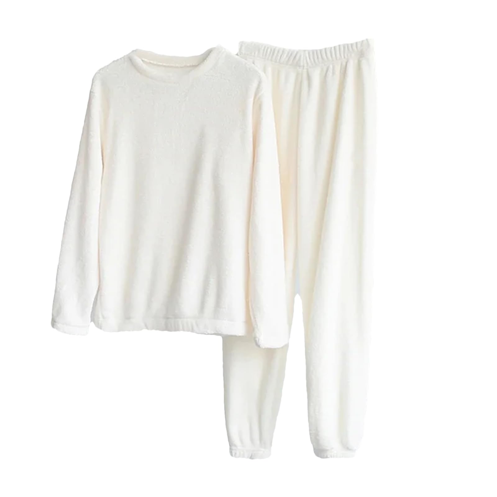 UIOKLMJH Conjunto de pijama de invierno para mujer, forro polar, grueso, cálido, manga larga, conjunto de bata