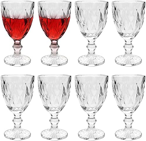 QAPPDA Red Wine Glasses,Crystal Clear Stemware,12 Ounce,Set of 8,Ideal for Daily Use or Entertaining Occasion.Elegant Drinking Cups for Wine, Beer,Whiskey, Soda,Cocktails and Juice