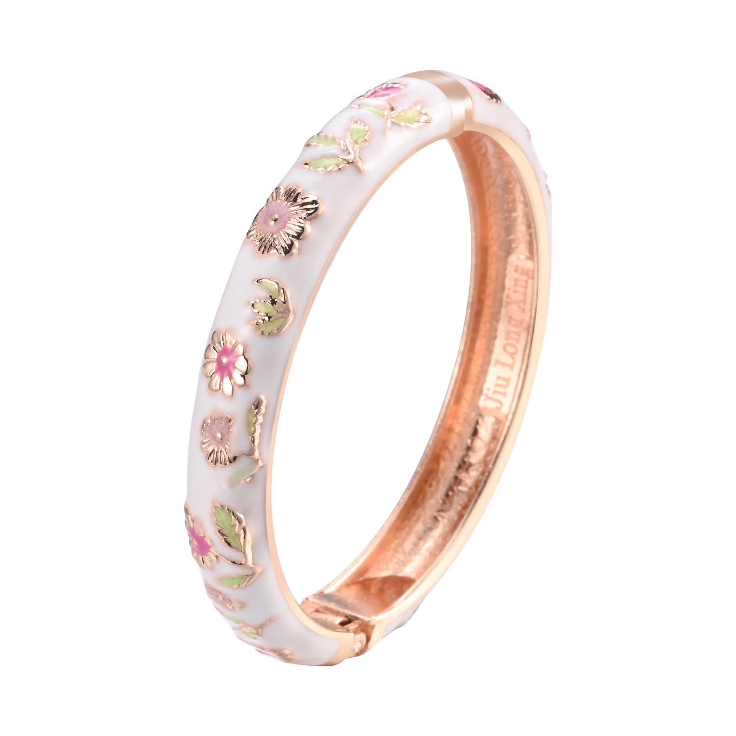 Womens Colorful Enamel Bangle Bracelet With Gift Box