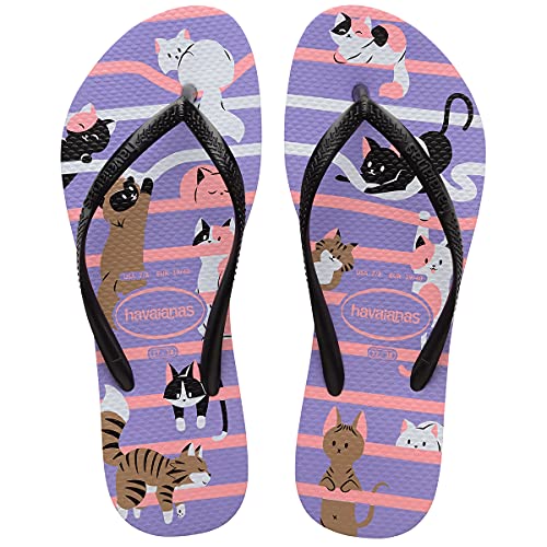 Chinelo Slim Pets, Havaianas, Feminino, Roxo Paisley, 37/38