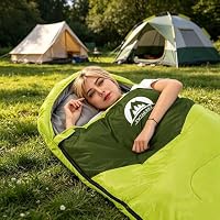 SWTMERRY - Schlafsack für 3-4 Jahreszeiten (Sommer, Frühling, Herbst, Winter) warmes und kühles Wetter – leicht, Jugendliche und Erwachsene zum Wandern, Rucksackreisen und Campen. – Ansicht 4